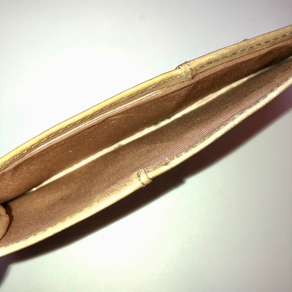 ABAS Italian Calf Skin Slim Leather Long Currency + Card Wallet in Beige + Green - Picture 10 of 15